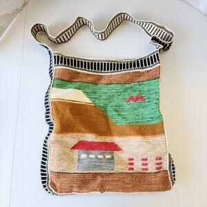 Crossbody Bag Handmade Artisan Boho Ecuador Woven Multi Colored